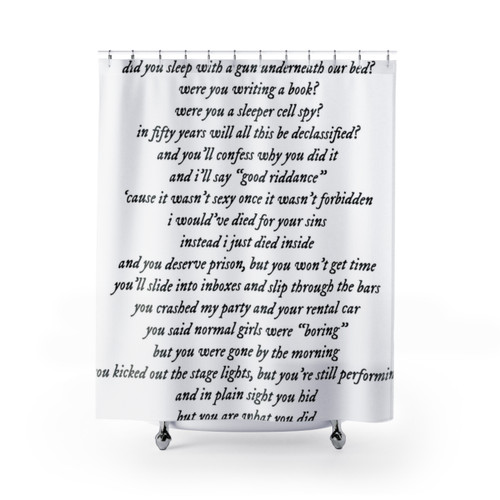 Taylor Swift Lyrics Shower Curtains