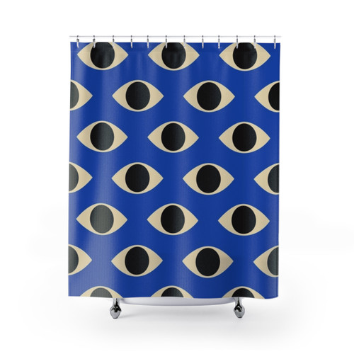 Turkish Blue Eye Pattern Shower Curtains