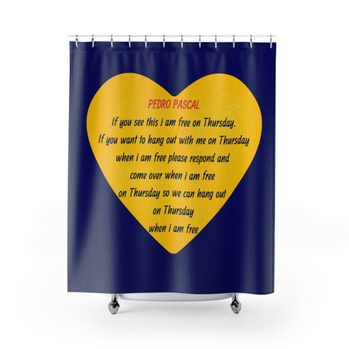 Pedro Pascal Themed Shower Curtains