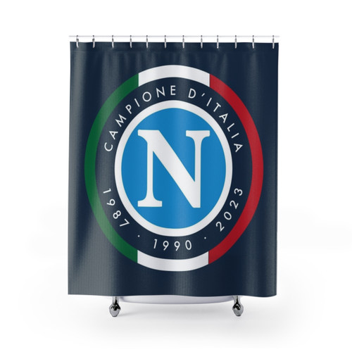 Napoli Campione D'Italia Shower Curtains - Celebrate 1987, 1990, and 2023 Victories
