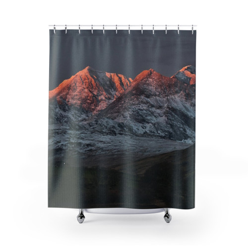 Sunrise on Snowdon Summit Shower Curtains