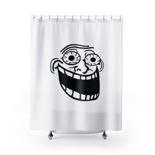 Troll Face Graphic Shower Curtain