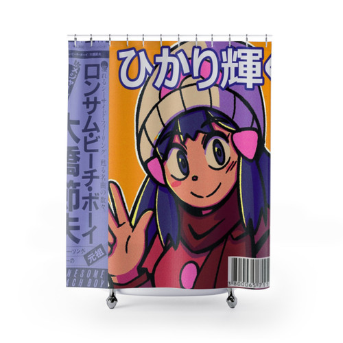 Vaporwave Anime Aesthetic Shower Curtains