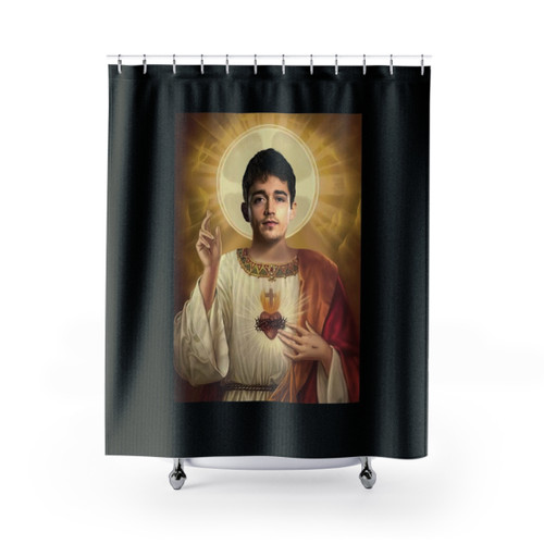 Charles Leclerc Ferrari Shower Curtains