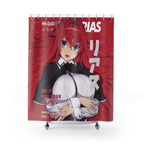 Waifu Rias Anime Shower Curtains