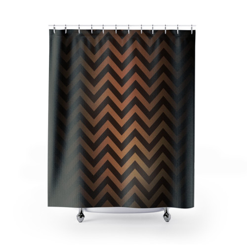 The Lodge Chevron Pattern Shower Curtains