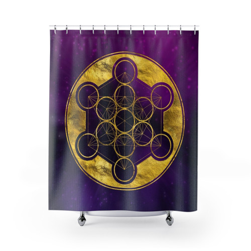 Metatron's Cube Sacred Geometry Shower Curtains