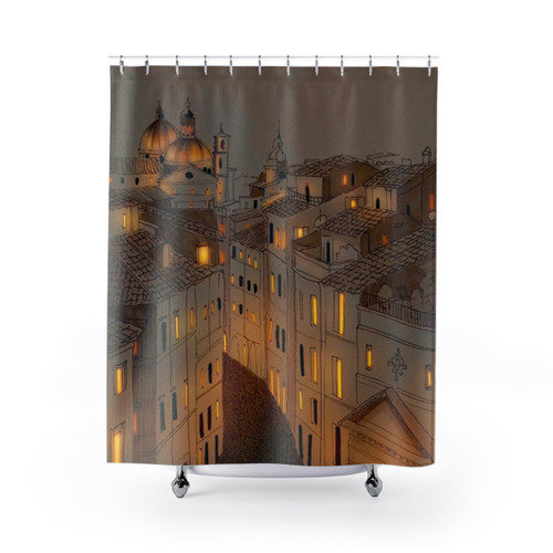 Rome at Night Shower Curtain