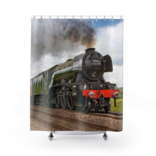 Flying Scotsman Steam Train Shower Curtains