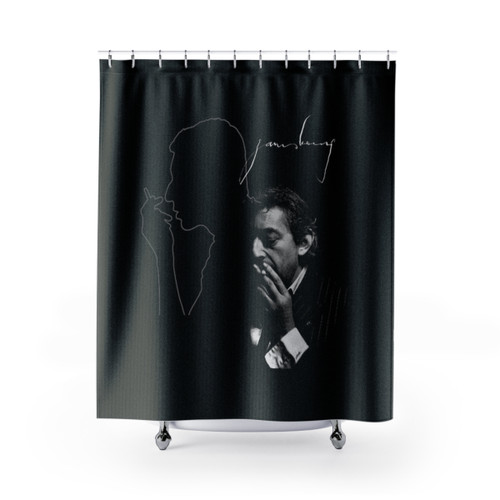 Serge Gainsbourg Inspired Shower Curtain - Iconic French Pop Art Design