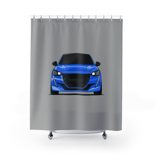 2020 Peugeot 208 Blue Shower Curtains