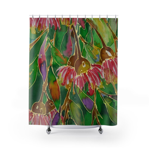 Vibrant Bush Dreaming Silk Painting Shower Curtain