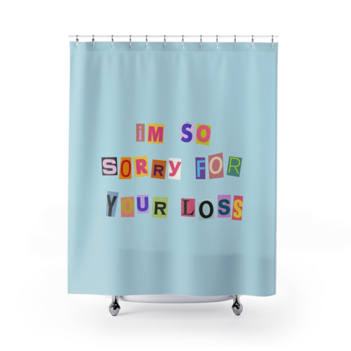 Feather-Designed Shower Curtain