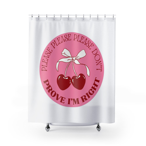 Pink and Red Vintage Cherry Shower Curtains