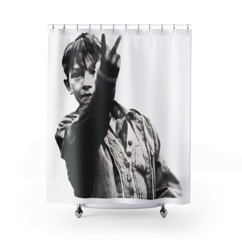 Kes Film Shower Curtain Featuring Billy from Ken Loach Classic