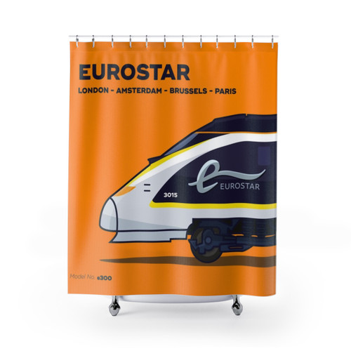 Eurostar Train Themed Shower Curtain