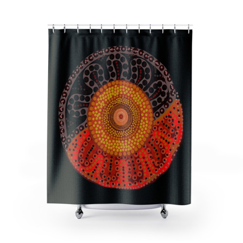 Australian Aboriginal Sun Shower Curtain