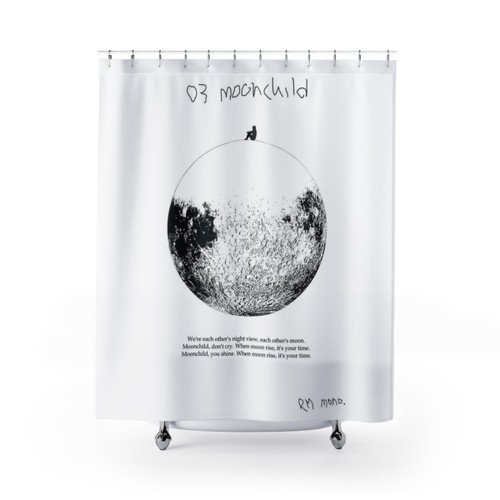 RM Mono. Moonchild Shower Curtains