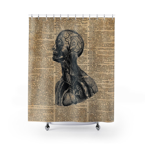 Medical Human Anatomy Illustration Shower Curtains