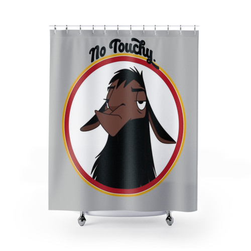 Kuzco No Touchy Shower Curtains - Funny Llama Emperor Meme