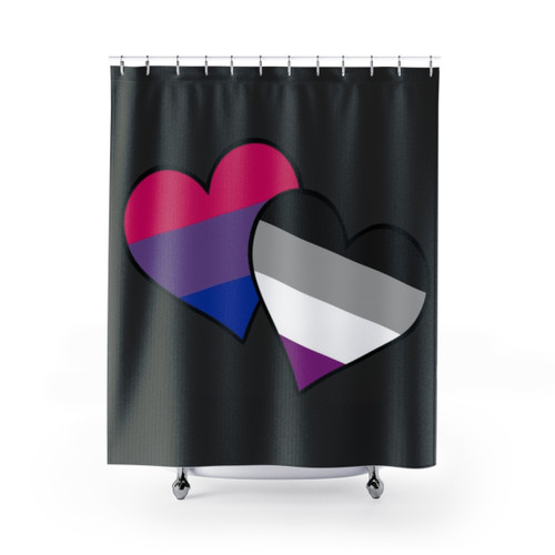 Bi & Ace Hearts Shower Curtain