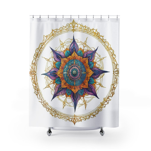 Magic Sigil Mandala Shower Curtains for Protection