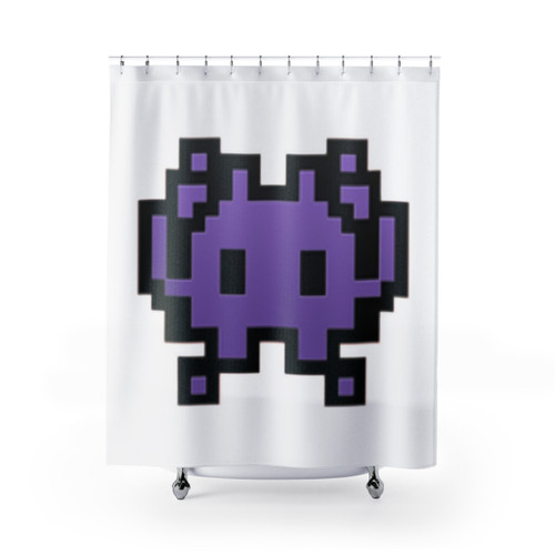 Alien Monster Emoji Shower Curtains