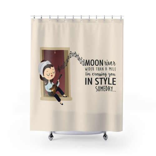 Moon River Audrey Hepburn Shower Curtain