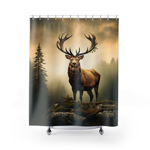 Der König des Waldes Deer Shower Curtain