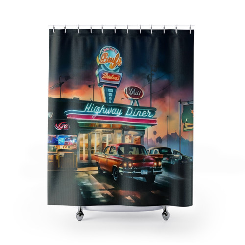 Vintage American Diner Shower Curtain