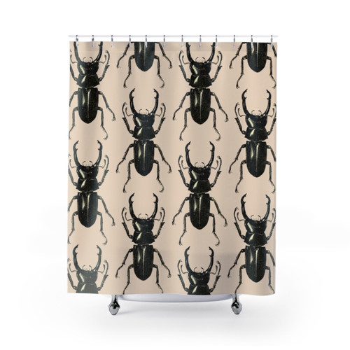 Stag Beetle Pattern Shower Curtains