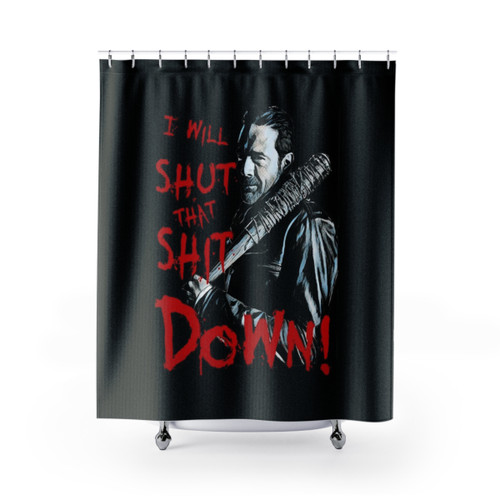 Negan Themed Shower Curtain