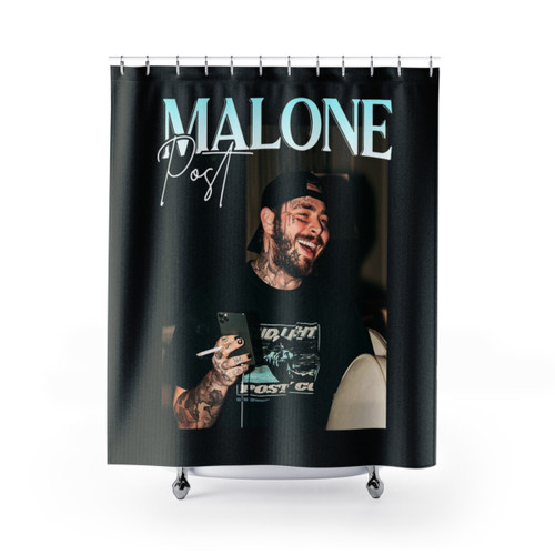 Post Malone Shower Curtains featuring Twelve Carat Tour Design