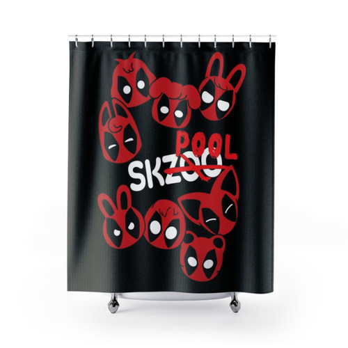 SKPOOL Dark Superhero Shower Curtains