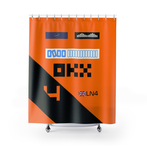 Lando Norris McLaren F1 2024 Inspired Shower Curtains