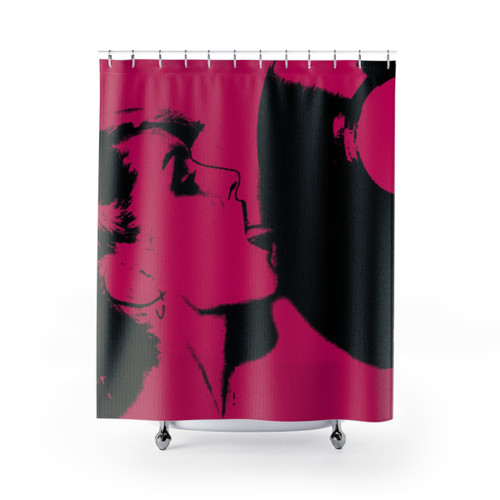 Retro Vinyl Woman Shower Curtain