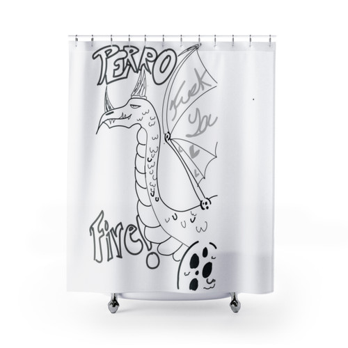 Dragon Rebel Art Shower Curtain