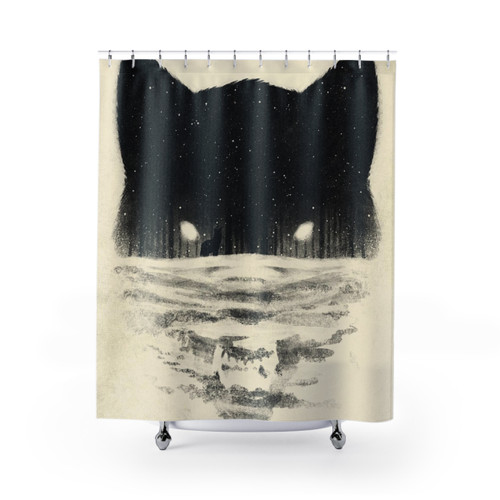 Wolfy Shower Curtains - Elegant Wolf-Themed Bathroom Decor