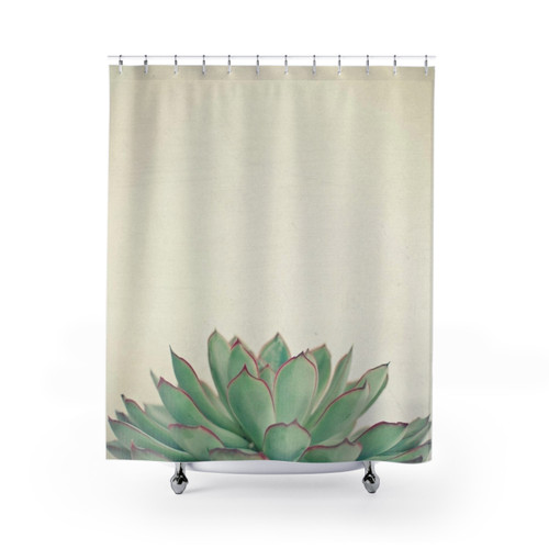 Echeveria Shower Curtains - Botanical Succulent Art