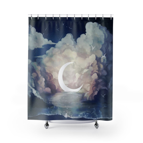 Landscape Moon Design Shower Curtains