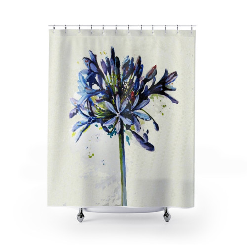 Agapanthus Flower Shower Curtain