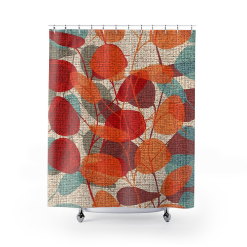 Lunaria Shower Curtains with Nature-Inspired Floral Design