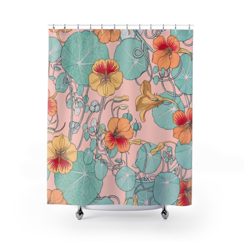 Lily Pond Botanical Shower Curtain