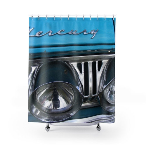 Mercury Badge Shower Curtains - Stylish Bathroom Decor