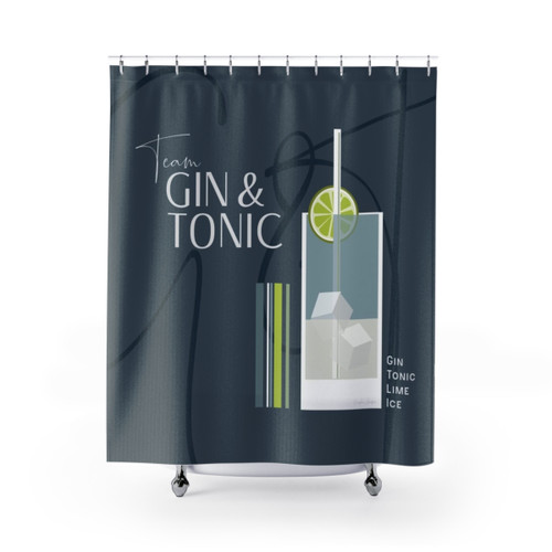 Caroline Laursen Gin & Tonic Shower Curtains