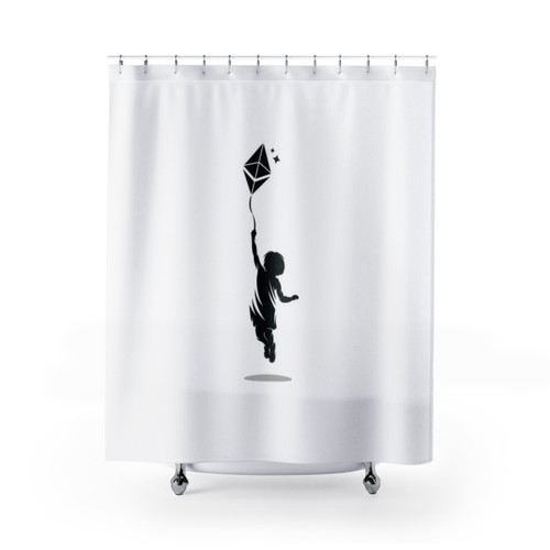 Crypto ETH Balloon Shower Curtains