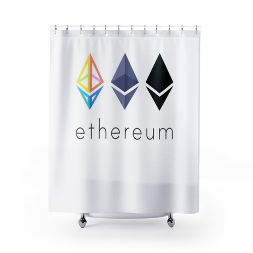 Ethereum ETH Cryptocurrency Shower Curtain
