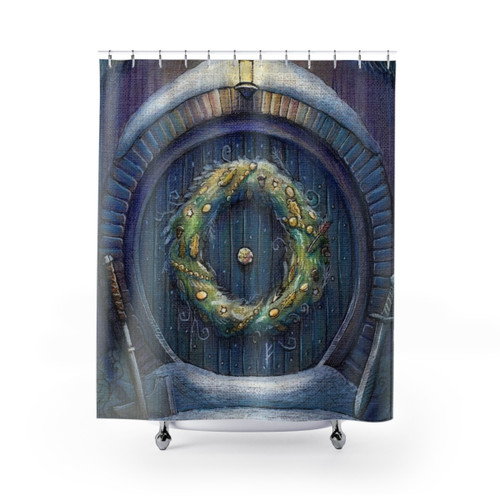 Tolkien Fantasy Christmas Shower Curtains