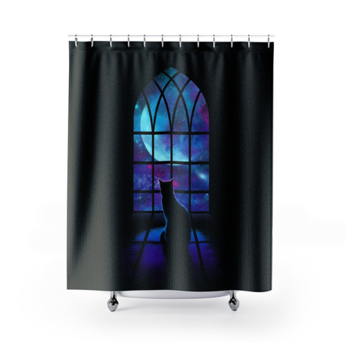 Cosmic Cat Space Shower Curtains