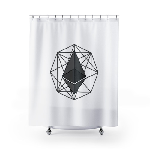 Ethereum Blockchain Cryptocurrency Shower Curtains